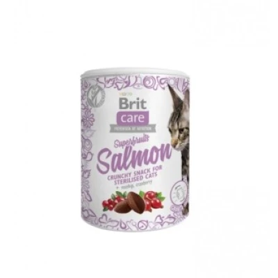 купити Brit Care Cat Snack Superfruits Salmon Ласощі для дорослих стерилізованих котів з лососем шипшиною та журавлиною 100 г в Одеси