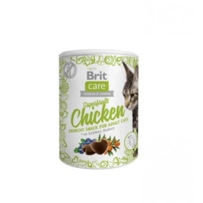 купити Brit Care Cat Snack Superfruits Chicken Ласощі для дорослих котів з куркою обліпихою та чорницею 100 г в Одеси