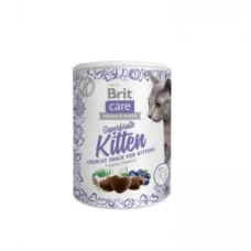 Brit Care Cat Snack Superfruits Kitten Ласощі для кошенят від 6 тижнів з куркою кокосом та чорницею 100 г