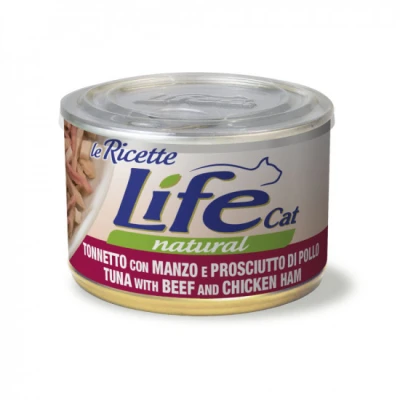 купить LIFECAT "LE RICETTE" Тунец с говядиной и ветчиной в Одессы