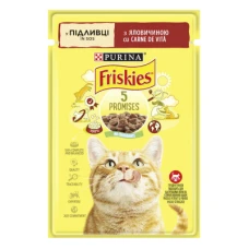 Friskies шматочки у підливці з яловичиною для котів, 85 гр