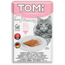 TOMi Sterilised ЯЛОВИЧИНА В ЖЕЛЕ (Beef in Jelly) суперпреміум корм для котів