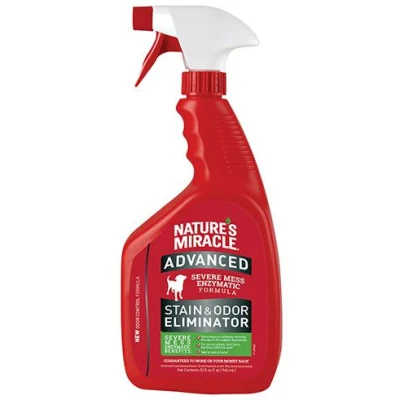 купити 8in1 Nature's Miracle Advanced Stain and Odor Eliminator Спрей для видалення плям і запахів від собак з посиленою формулою, 946 мл в Одеси