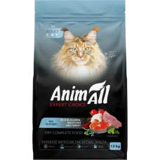 AnimAll Сухий корм для котів, лососем, білою рибою та свіжою індичкою