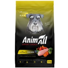 AnimAll Сухий корм для дорослих собак зі свіжою куркою