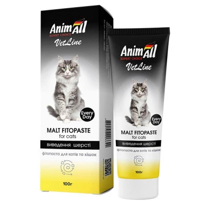 купити AnimAll VetLine (ЕнімАлл ВетЛайн) Malt Fitopaste - Фітопаста для виведення шерсті у котів в Одеси