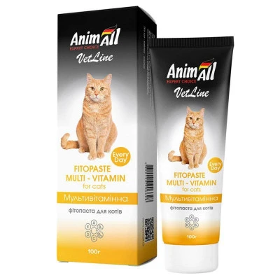 купити AnimAll VetLine (ЕнімАлл ВетЛайн) Fitopaste Multi-vitamin - Мультивітамінна фітопаста для котів в Одеси