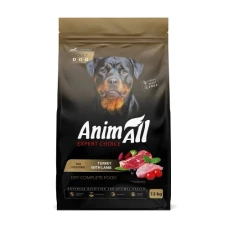 AnimAll Сухий корм для дорослих собак великих порід, зі свіжою індичкою та ягням