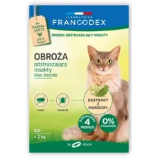 Francodex Нашийник біоцидний репелент від комах 4 місяці захисту для котів