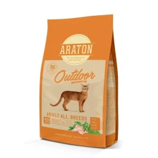 ARATON OUTDOOR Adult All Breeds Повноцінний сухий корм з куркою та індичкою для дорослих котів