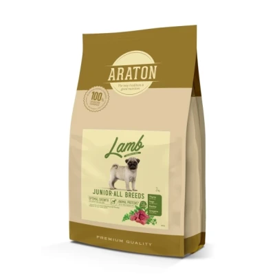 купити ARATON LAMB Junior All Breeds Повноцінний сухий корм для молодих собак з ягнятиною і рисом в Одеси