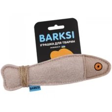 Barksi Рибка з мотузкою М'яка іграшка у вигляді рибки з дзвіночком усередині та мотузкою для кішок