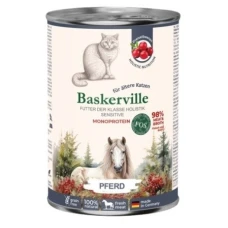 Baskerville CAT Holistic Pferd Баскервіль Холістік Конина з журавлиною вологий корм для котів з чутливим травленням та літніх котів Baskerville CAT Holistic Pferd Баскервіль Холістік Конина з журавлиною вологий корм для котів з чутливим травленням та літніх котів