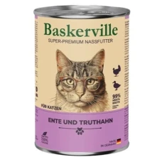Baskerville CAT Super Premium Ente und Truthahn Баскервиль Суперпремиум Утка и индейка влажный корм для кошек