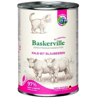 купить Baskerville CAT Holistic Kalb Mit Blaubeeren Баскервиль Холистик Телятина с черникой влажный корм для котят в Одессы