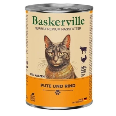 купить Baskerville CAT Super Premium Pute und Rind Баскервиль Суперпремиум Индейка и говядина влажный корм для кошек в Одессы