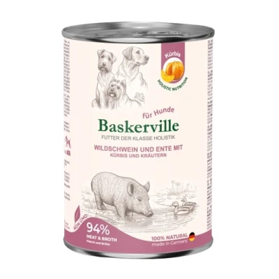 купити Baskerville DOG Holistic Wildschwein und Ente mit Kürbis Баскервіль Холістік Кабан та качка з гарбузом вологий корм для собак в Одеси