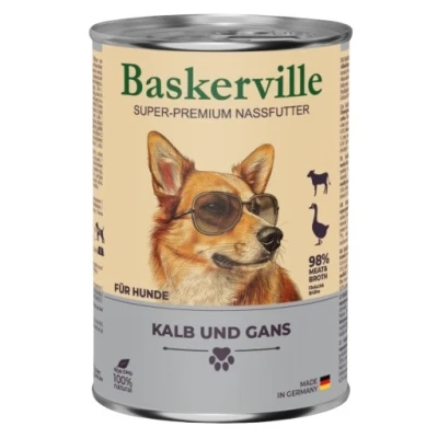 купити Baskerville DOG Super Premium Kalb und Gans Баскервіль Суперпреміум Телятина та м'ясо гуски вологий корм для собак в Одеси