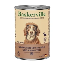 Baskerville DOG Super Premium Kaninchen mit Nudeln und Karotten Баскервіль Суперпреміум Кролик з вермішеллю та морквою вологий корм для собак