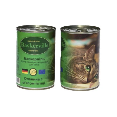 купити Baskerville (Баскервіль) вологий корм для котів зі смаком оленини з курячим м'ясом в Одеси