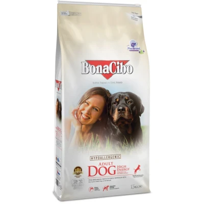 купити BonaCibo Adult Dog High Energy з м'ясом курки, анчоусами та рисом для дорослих активних собак всіх порід в Одеси