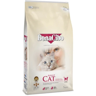 купити BonaCibo Adult Cat Chiken з м'ясом курки, анчоусами та рисом для дорослих котів всіх порід в Одеси