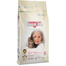 BonaCibo Kitten з м'ясом курки, анчоусами та рисом для котенят всіх порід до 12-ти місяців 