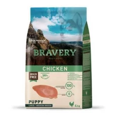 BRAVERY Chicken Puppy Large/Medium,сухий корм для цуценят cередніх та великих порід,з куркою