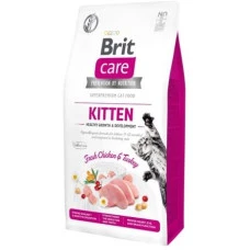 Brit Care Cat GF Kitten HGrowth and Development беззерновий з індичкою і куркою для кошенят та вагітних, годуючих кішок