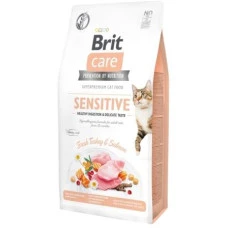 Brit Care Cat GF Sensitive HDigestion and Delicate Taste беззерновой для дорослих котів з чутливим травленням і проблематичним прийомом їжі
