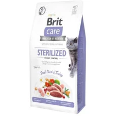 Brit Care Cat GF Sterilized Weight Control беззерновой з качкою та індичкою для стерилізованих кішок