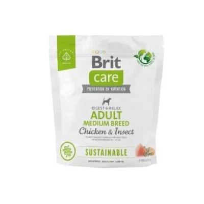 купить Brit Care Dog Sustainable Adult Medium Breed с курицей и насекомыми для взрослых собак средних пород в Одессы