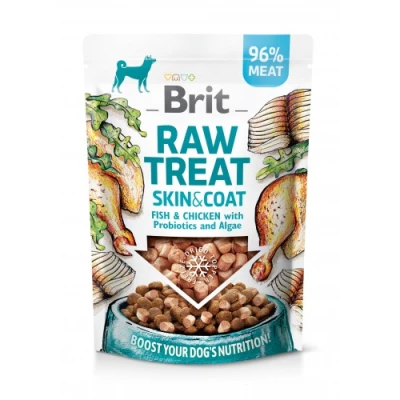 купити Brit Raw Treat freeze-dried Skin and Coat ласощі для собак для шкіри та шерсті, риба та курка в Одеси
