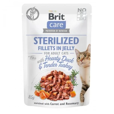купити Brit Care Cat Pouch для кастрованих котів, в желе, качка та індичка в Одеси