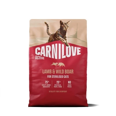 купити Carnilove CAT Active Sterilised Lamb & Wild Boar Карнілав Актив сухий корм з Ягням і диким кабаном для стерилізованих котів в Одеси