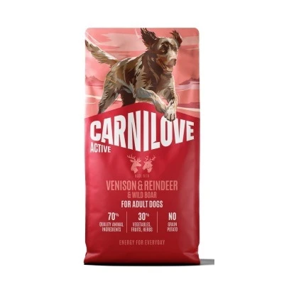 купити Carnilove DOG Active Adult Venison & Reindeer & Wild Boar Карнілав Актив сухий корм з Олениною і диким кабаном для дорослих активних cобак в Одеси