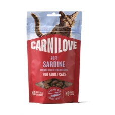 Carnilove CAT Soft Snack Sardine with Strawberry  Карнілав М'які ласощі для котів з сардиною і полуницицею