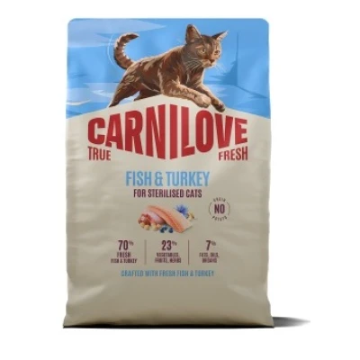 купити Carnilove CAT True Fresh Sterilised Fish & Turkey Карнілав Тру Фреш сухий корм з Рибою та індичкою для стерилізованих котів в Одеси