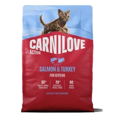 купити Carnilove CAT Active Kitten Salmon & Turkey Карнілав Актив сухий корм з Лососем та індичкою для кошенят в Одеси