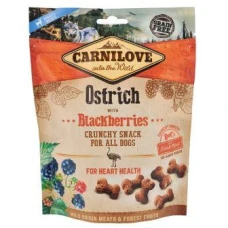 Carnilove Dog Crunchy Snack м'ясо страуса, ожина ласощі для собак, 200г