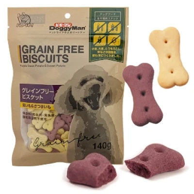 купити DoggyMan Biscuits Purple Sweet Potato&Sweet Potato ДОГГІМЕН БІСКВІТ ФІОЛЕТОВИЙ БАТАТ беззернове печиво, ласощі для собак в Одеси
