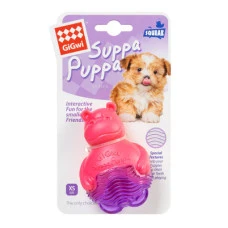 GiGwi Suppa Puppa Іграшка для собак Бегемотик з пищалкою, гума, 9 см