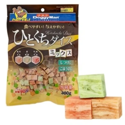купити DoggyMan Mixed Dice Treats ДОГГІМЕН КУБИКИ МІКС курка, яловичина, тріска ласощі для собак в Одеси