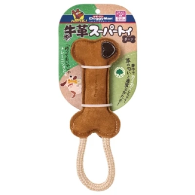 купити DoggyMan Leather Bone ДОГГІМЕН КІСТКА ШКІРЯНА З КАНАТОМ жувальна іграшка для собак в Одеси