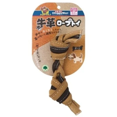 купити DoggyMan Leather Rope Bone ДОГГІМЕН КІСТКА З ВУЗЛАМИ ШКІРЯНА плетена жувальна іграшка для собак в Одеси