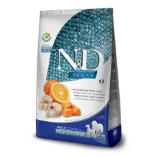 Farmina Dog N&D OCEAN COD, PUMPKIN & ORANGE Grain Free ADULT MEDIUM & MAXI - Фарміна Беззерновий сухий корм із тріскою, гарбузом та апельсином для дорослих собак великих і середніх порід 