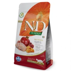 Farmina Cat N&D PUMPKIN QUAIL & POMEGRANATE Grain Free NEUTERED ADULT - Фарміна Беззерновий сухий корм з перепілкою, гарбузом і гранатом для дорослих стерилізованих котів 