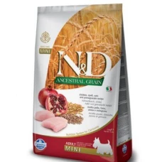 Farmina Dog N&D CHICKEN & POMEGRANATE Low Grain ADULT MINI - Фарміна Низькозерновий сухий корм з куркою та гранатом для дорослих собак дрібних порід
