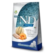 Farmina Dog N&D OCEAN COD, PUMPKIN & CANTALOUPE MELON Grain Free PUPPY MEDIUM & MAXI - Фарміна Беззерновий сухий корм з тріскою, гарбузом та динею для цуценят середніх та великих порід