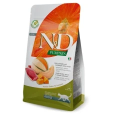 Farmina Cat N&D PUMPKIN DUCK & CANTALUPE Grain Free ADULT - Фарміна Беззерновий сухий корм із качкою, гарбузом та динею для дорослих котів 